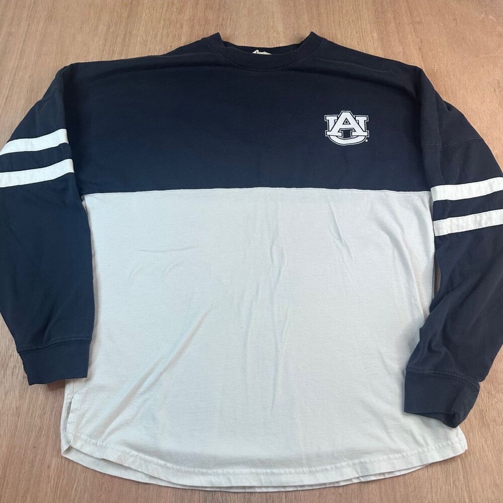 Pressbox Auburn Tigers Women's Long Sleeve Spirit Jersey S Navy White